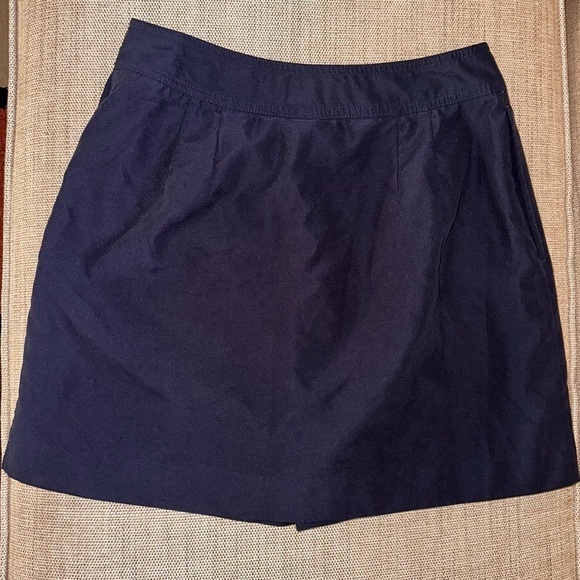 Izod Side Button Close Navy Golf Skort Skirt over Shorts Size 4 - Picture 5 of 10